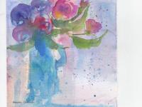Roses in little blue jug roses01